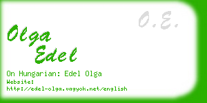 olga edel business card